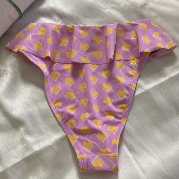 Stoney Clover Lane Flutter Heart Print Swim Bottom - Picture 6 of 8